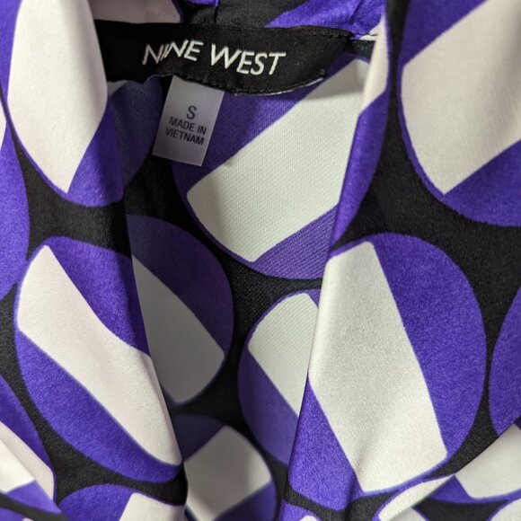 Nine West Women's Necktie Printed Top - Picture 3 of 3